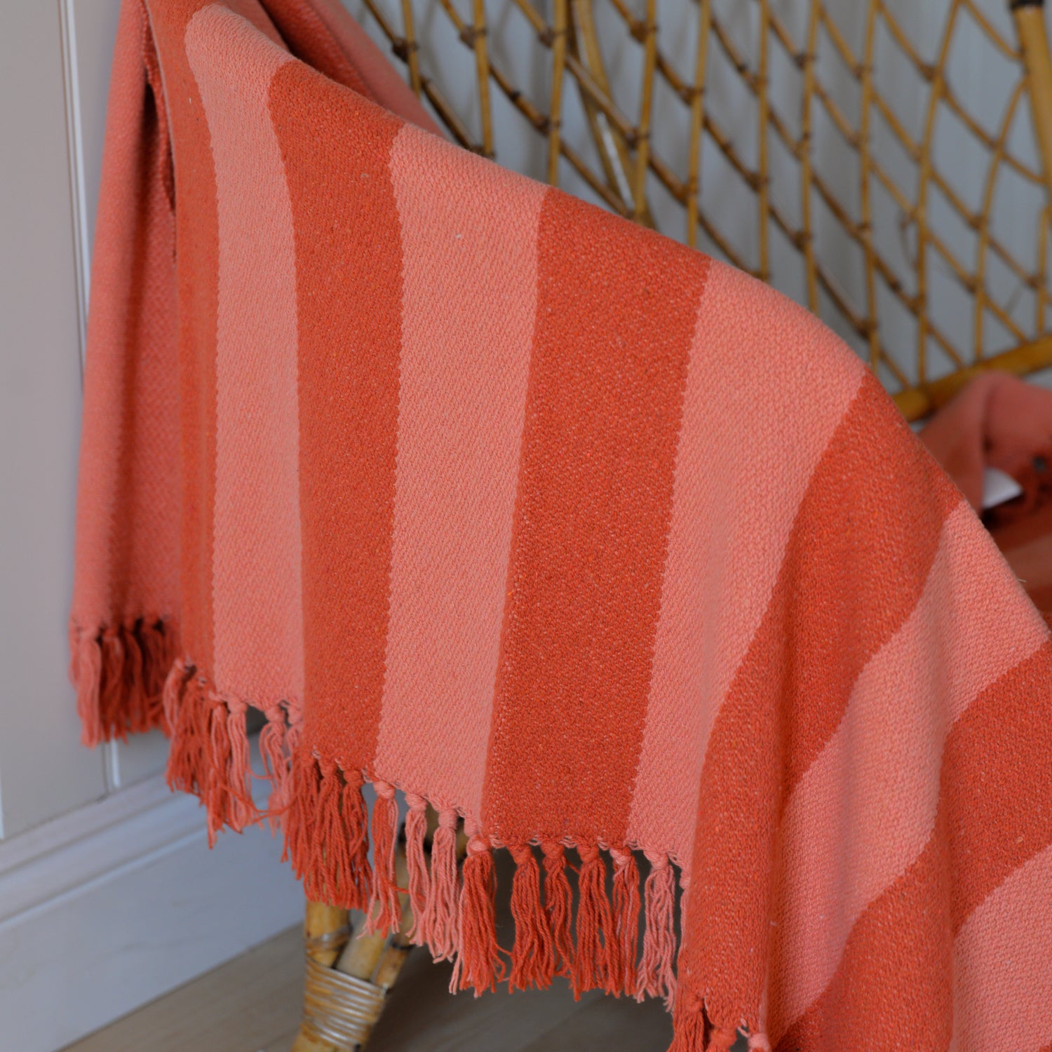 Frello Orange Stripe Throw
