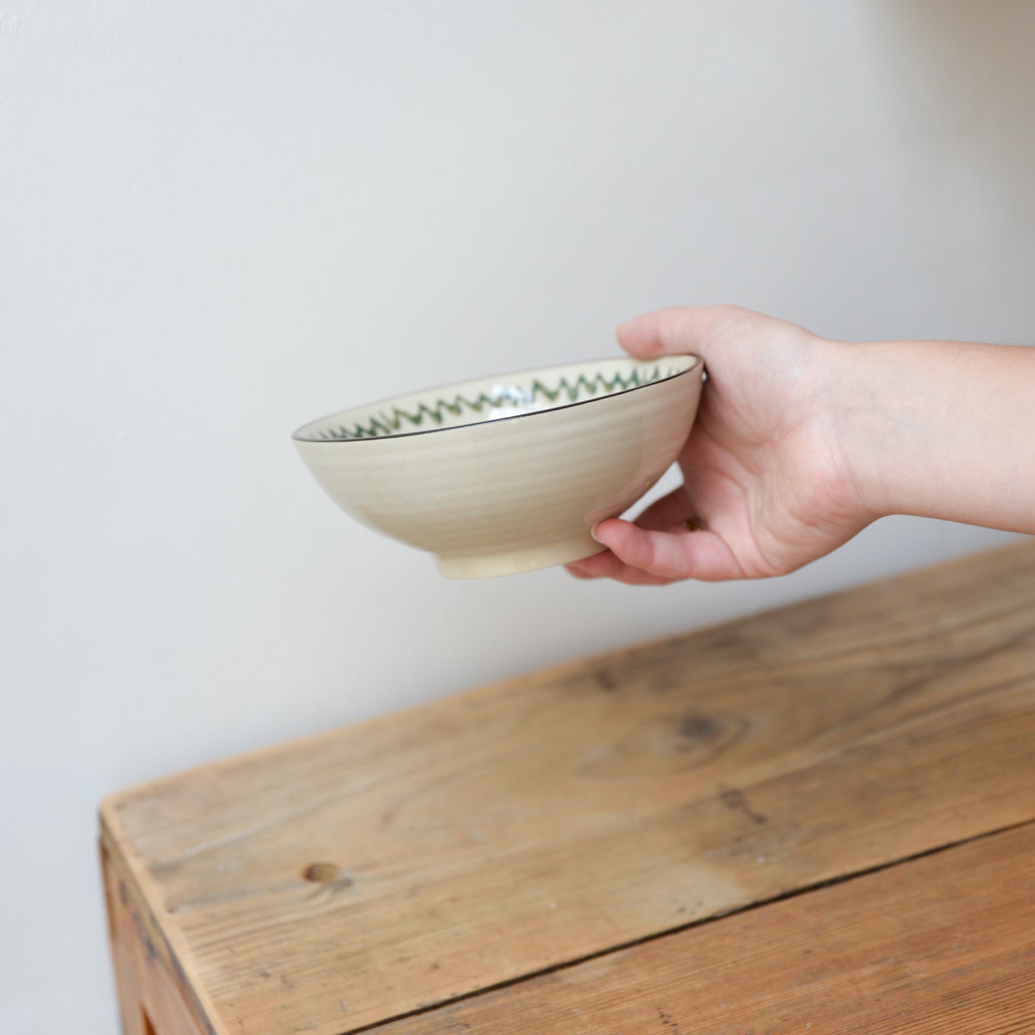 Green Floral Ceramic Small Bowl