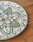 Green Hand Painted Patterned Plate