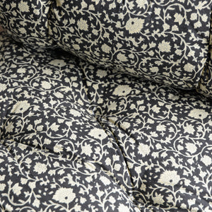 Kamala Floral Bench Cushion in Black and White