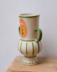 Odina Hand Painted Ceramic Vase / Green
