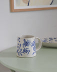Petunia Blue Floral Print Ceramic Mug