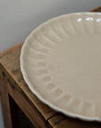 Scalloped Dinner Plate 27cm/ Cream