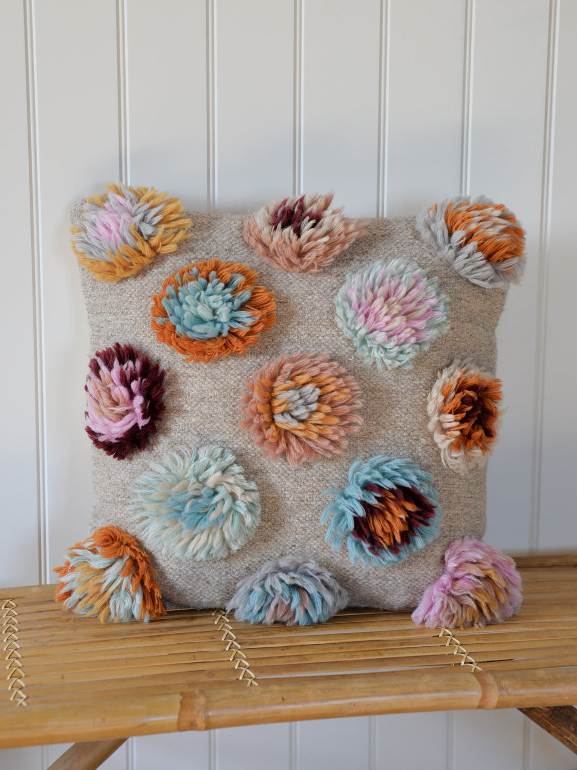 Somma Floral Tufted Cushion / Wool