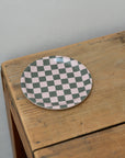 Checkered Coaster / Green and Baby Pink