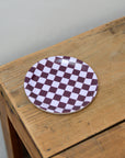 Checkered Coaster / Plum and Lilac