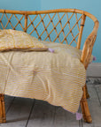 Sofa Cover or Mattress Olive Stripes and Floral