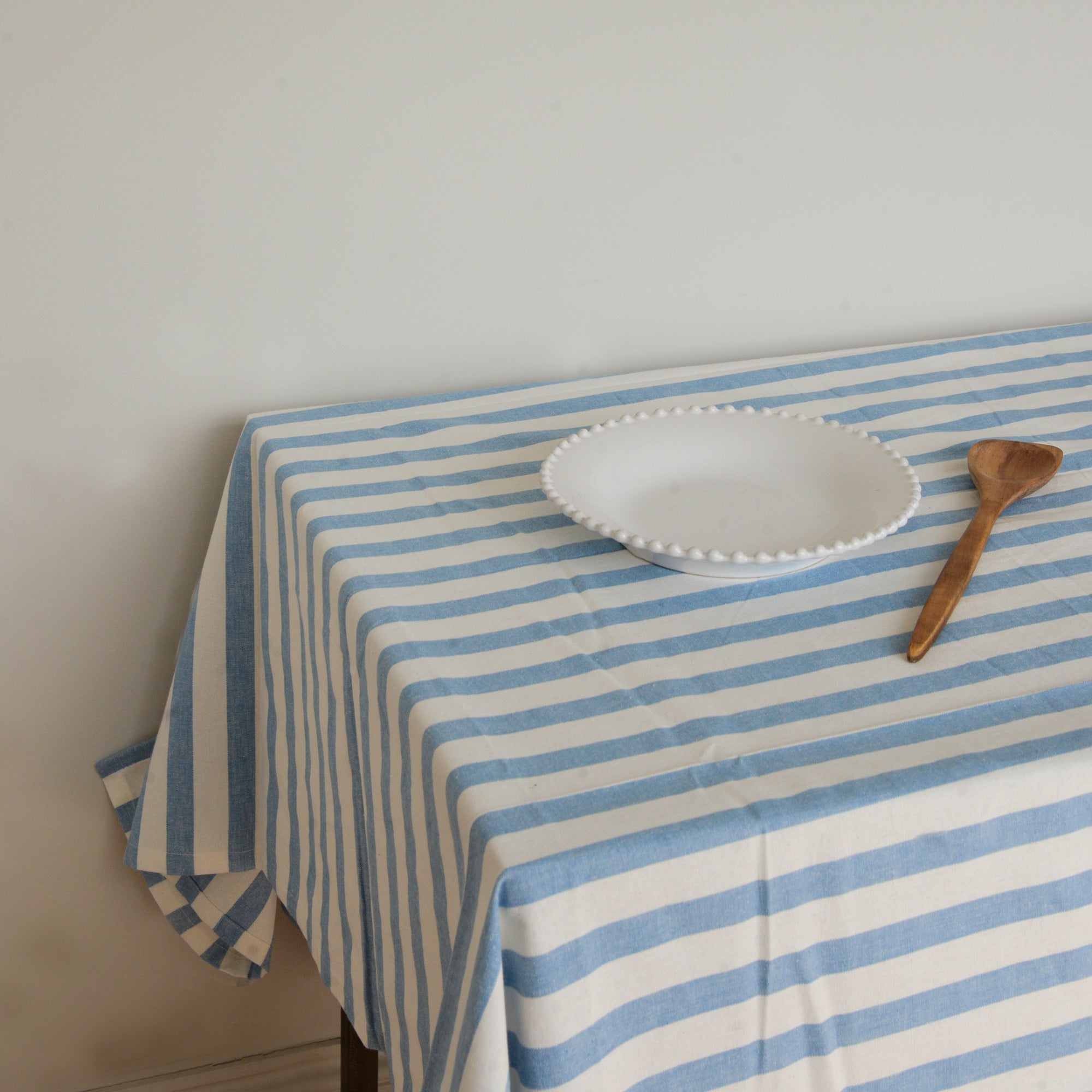 Blue and White Stripe Tablecloth / Rimini Ocean