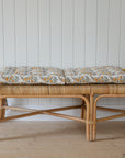 Calla Floral Chair Pad or bench Cushion / Honey Yellow