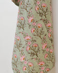 Calla Floral Cotton Tea Towel / Green