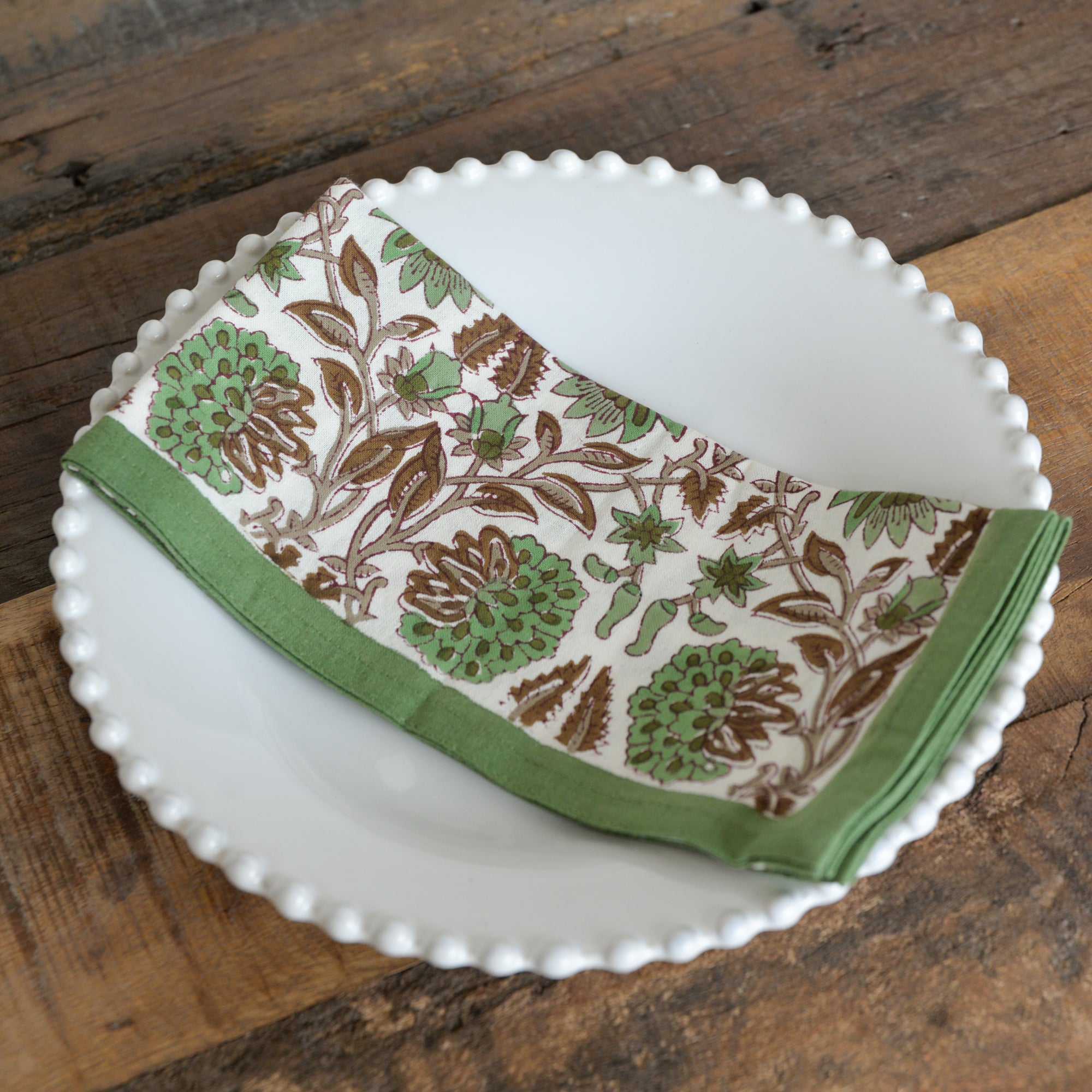 Deoli Sage Green Floral Napkin