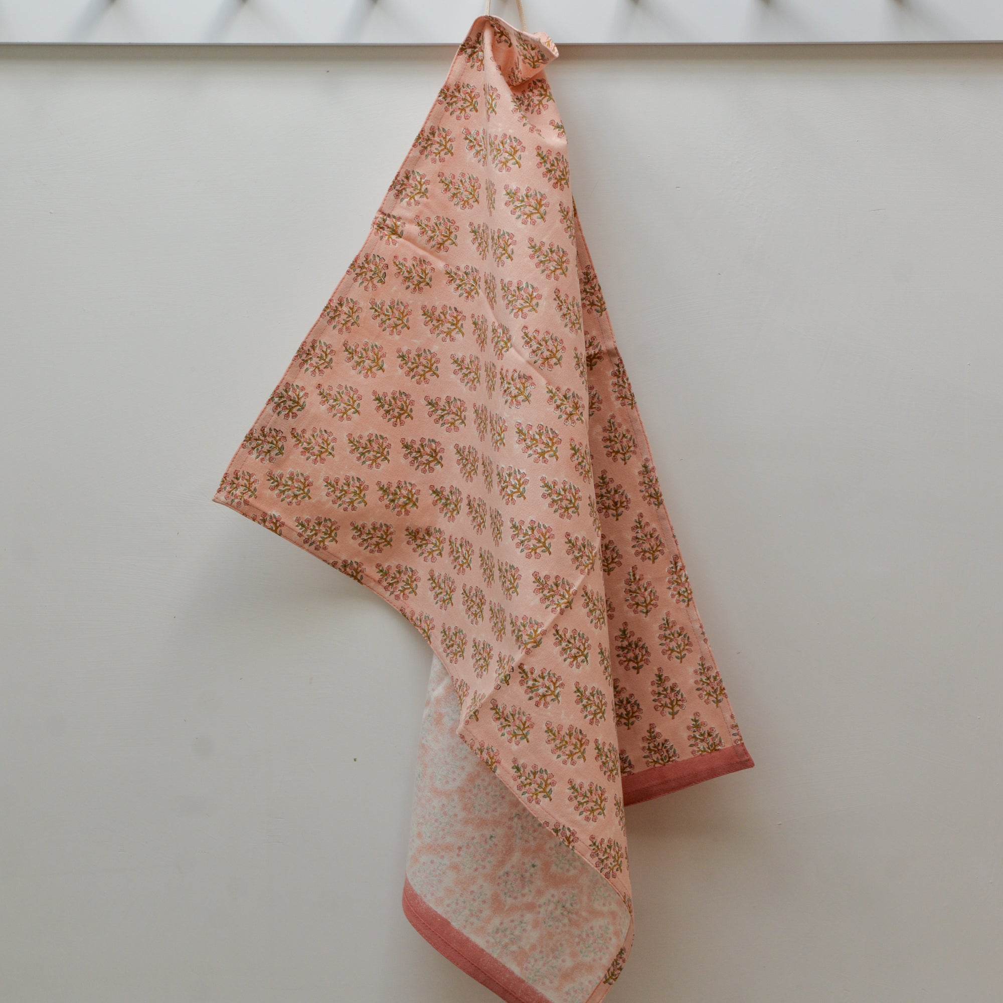 Peach Samira Floral Tea Towel