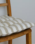 Striped Beige Seat Cushion /Rimini Desert
