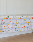 Daffodil Blue Stripe Linen Tablecloth