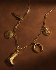 Eclectic Western Charm Necklace / 18K Gold Plated