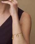 Eclectic Western Charm Bracelet / 18K Gold Plated