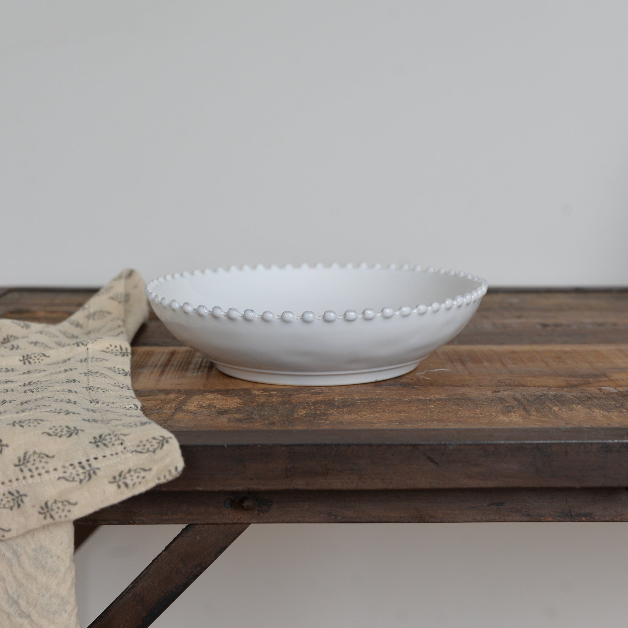 Pearl White Pasta Bowl / Plate 23cm