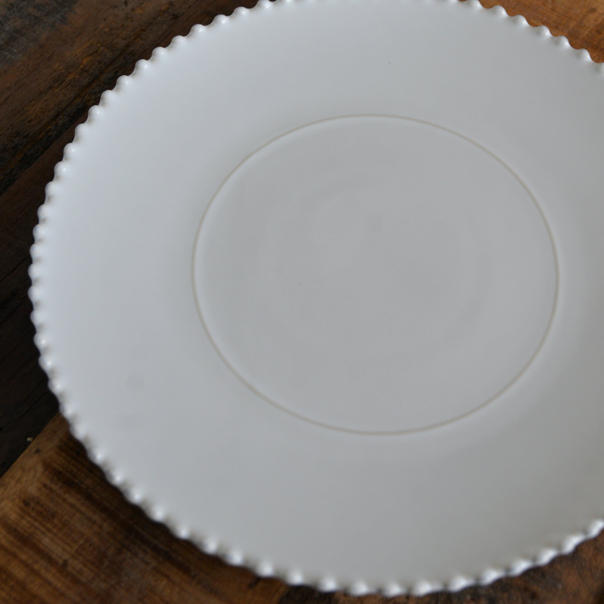 Pearl White Round Platter / Charger  33cm