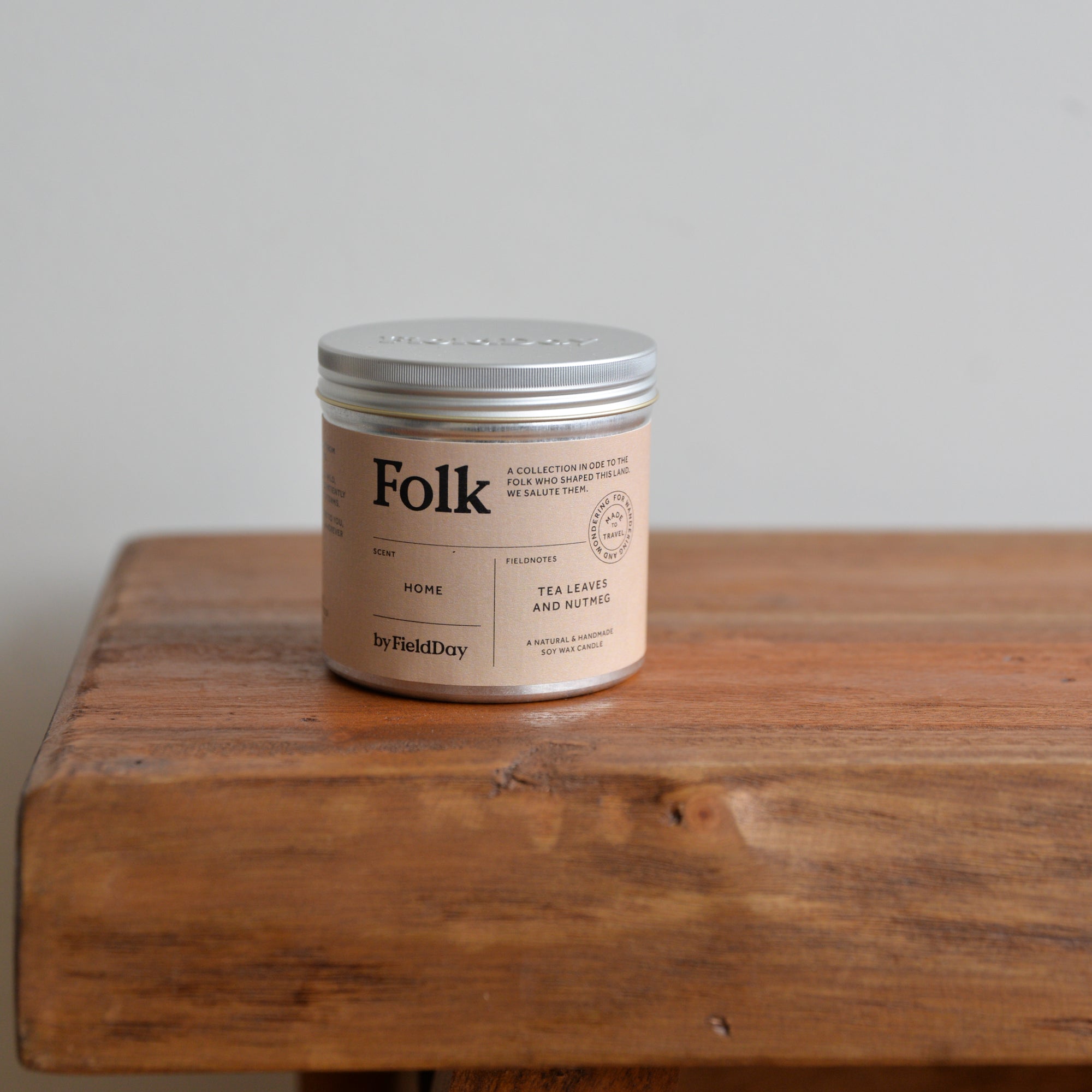 Home Folk Tin Candle