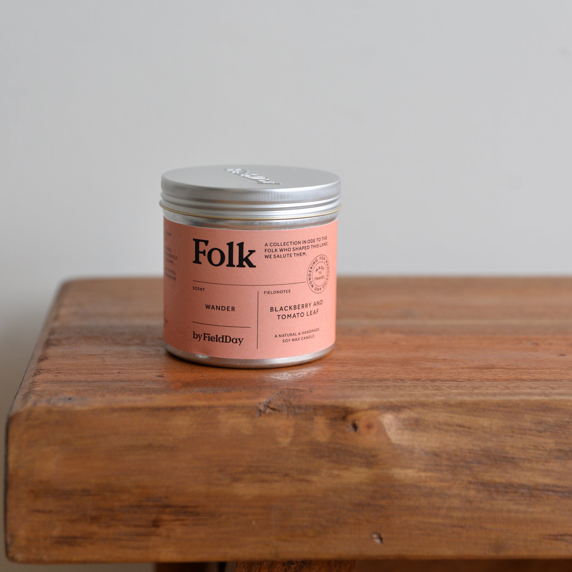 Wander Folk Tin Candle