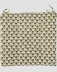 Green and Pink Floral Cotton Chair Pad
