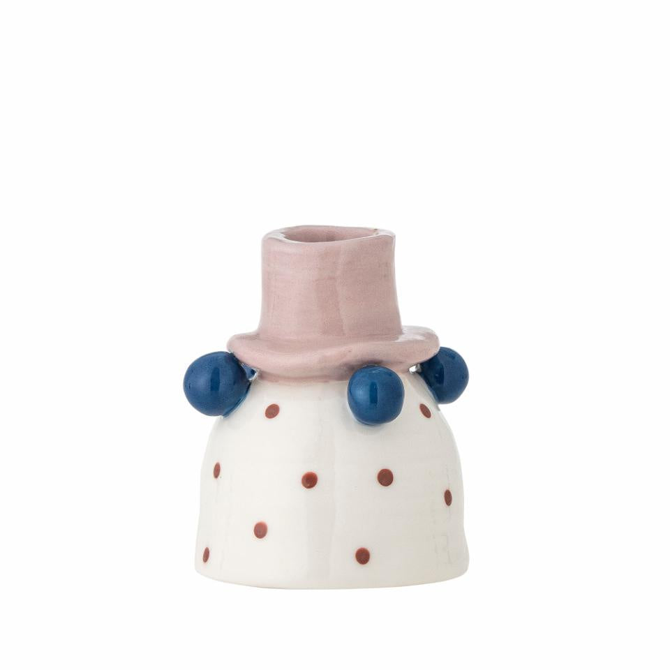 Hand Painted Ceramic Candle Holder / Rose