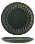 Scalloped Dinner Plate 27cm / Dark Green
