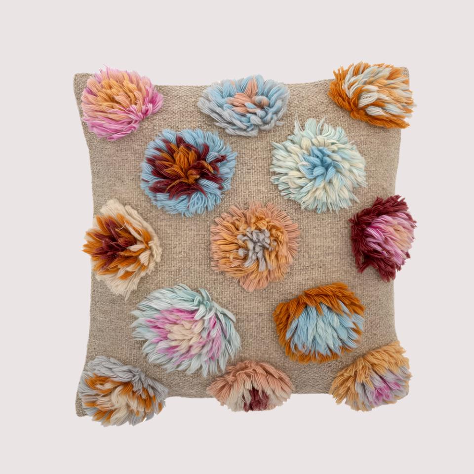 Somma Floral Tufted Cushion / Wool