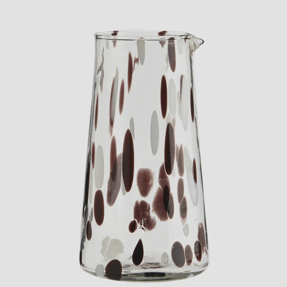 Speckled Glass Water Jug / Brown