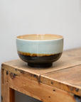 HKliving 70s Ceramic Noodle Bowls / Brown and Blue