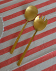 Stainless Steel Salad Servers / Golden