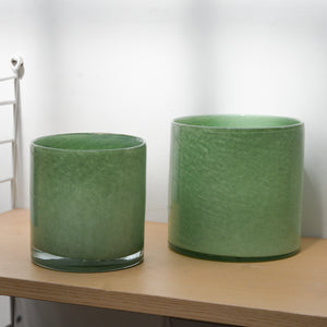 Akin Glass Plant Pots in Green /Sizes