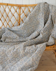Blue and Beige Paisley Cotton Quilt