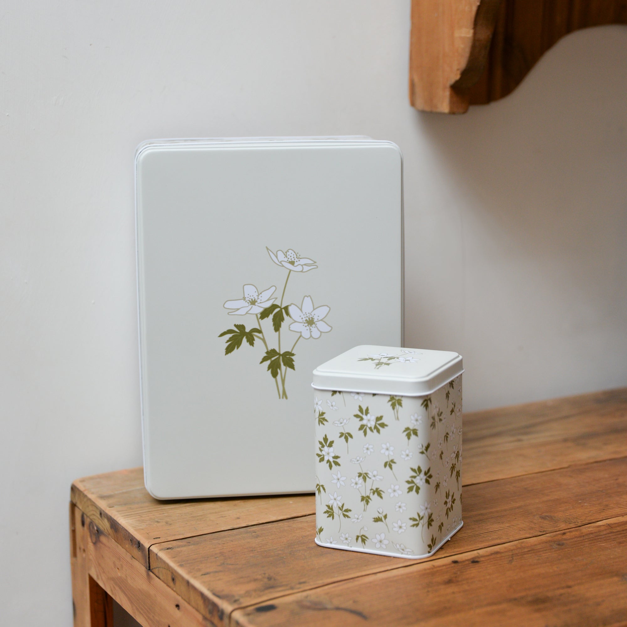 Anemones Floral Print Storage Tin / Sizes