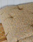 Bench Cushion/Mattress Yellow Floral Print