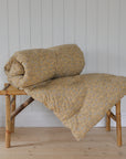 Bench Cushion/Mattress Yellow Floral Print