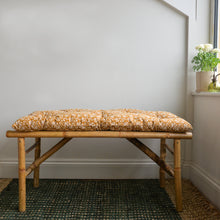 Load image into Gallery viewer, Brown Floral Bench or Chair Cushion