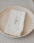 Daisy Embroidered Floral Napkin