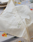 Daisy Embroidered Floral Napkin
