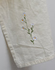 Daisy Embroidered Tea Towel
