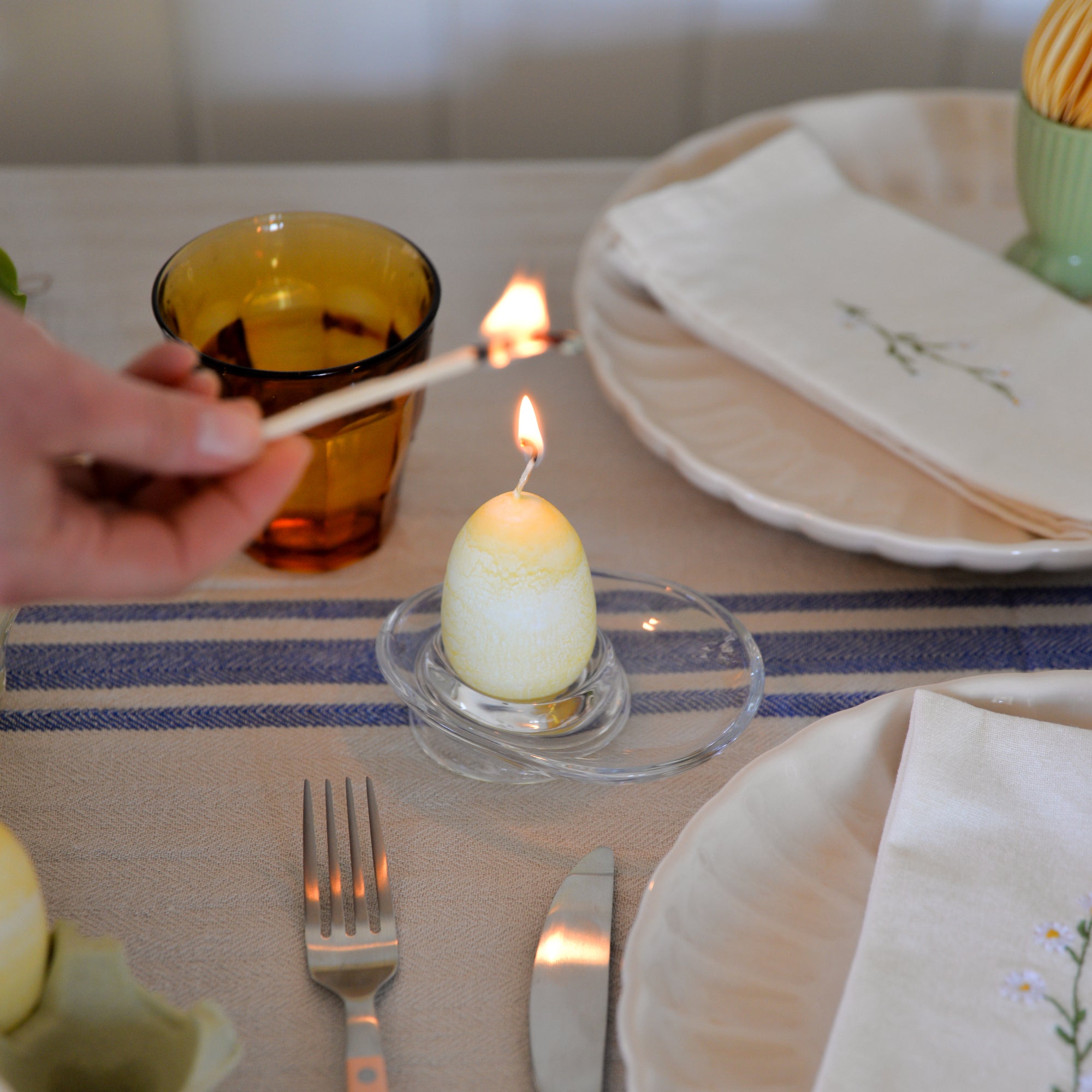 Egg Shaped Easter Candle