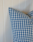 Gingham Cushion / Indigo Blue