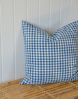 Gingham Cushion / Indigo Blue