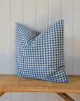 Gingham Cushion / Indigo Blue