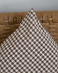 Gingham Cushions With Filler Brown/Grey
