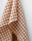 Gingham Tea Towel / Rustic Brown Check