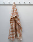 Gingham Tea Towel / Rustic Brown Check