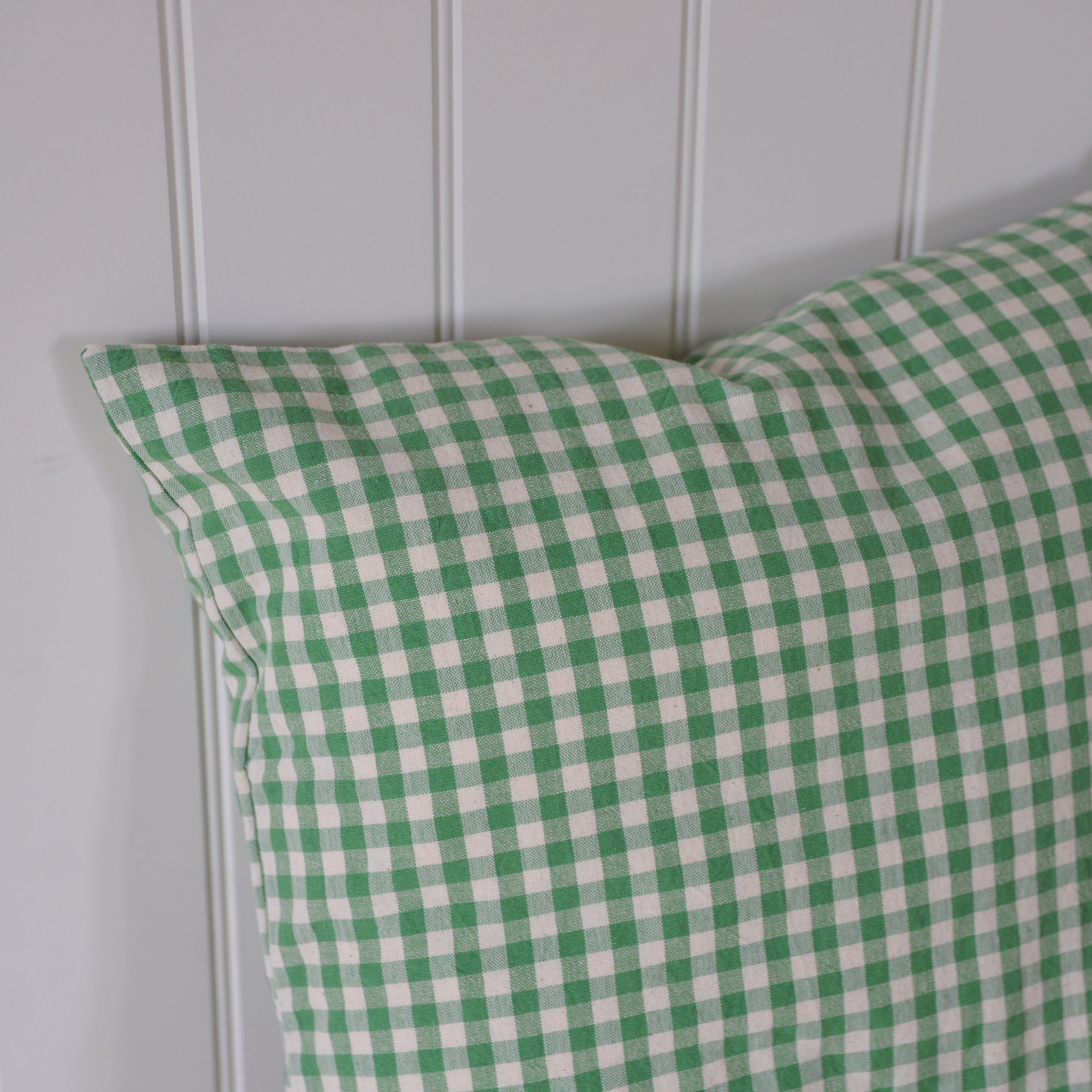 Light Green Gingham Cushion