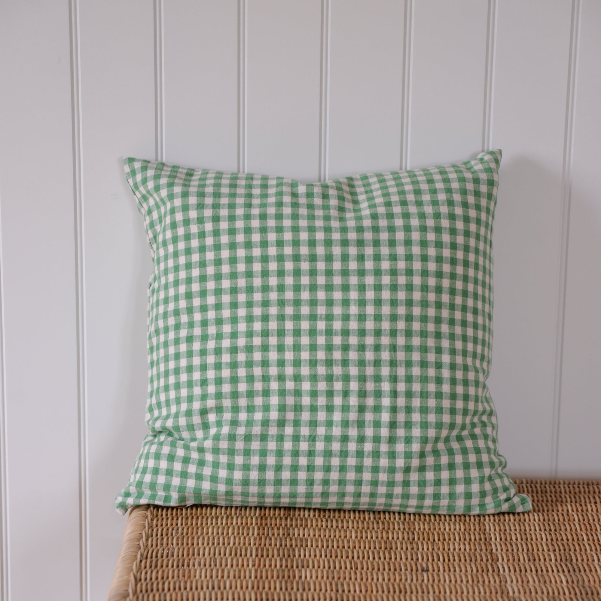 Light Green Gingham Cushion