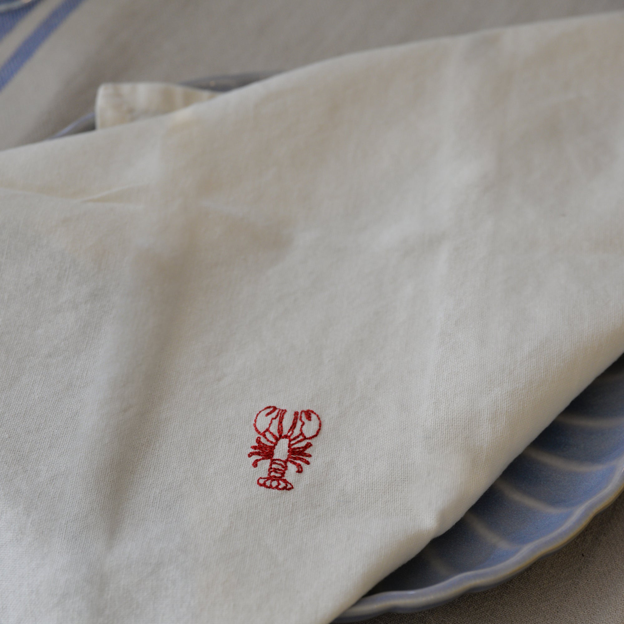 Lobster Embroidered Napkin
